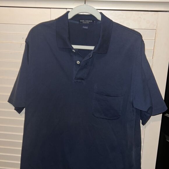 Daniel Cremieux Navy Blue Polo Top - Picture 2 of 4